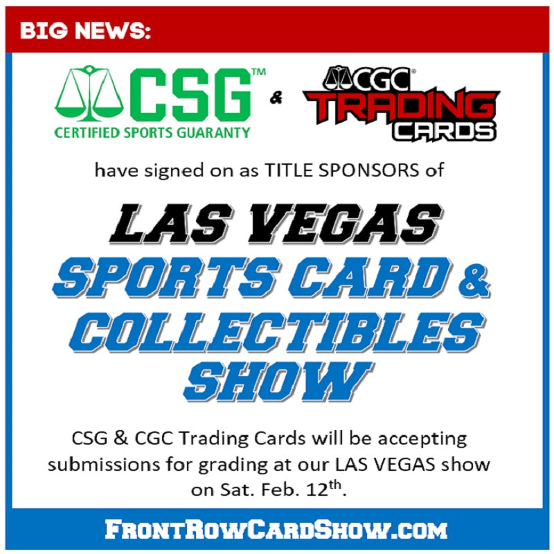 CSG & CGC TRADING CARDS TO CO-SPONSOR LAS VEGAS SHOW