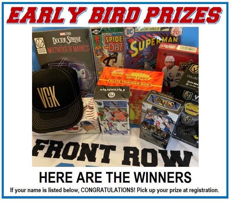 Early Bird Prize Winners Announced for February 2023 Show Front Row