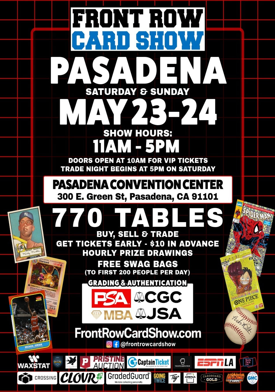 Front Row Card Show | Sports Cards TCG Pokemon Comic Books Autographs Front Row Card Show | Sports Cards TCG Pokemon Comic Books Autographs